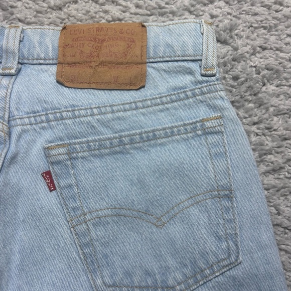 Vintage Levis Jeans Mens 29 x 32 90s 501 Button Fly Light Wash Cotton Straight - Picture 5 of 8